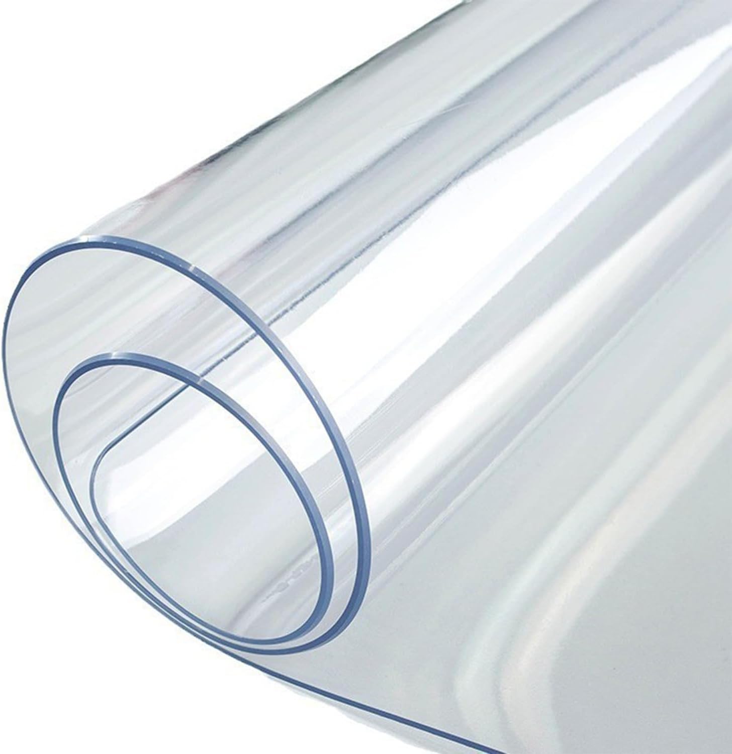 Clear Plastic Table Cover for Nightstand Transparent Table Cloth Thick Clear Bedside Tablecloth PVC Small Coffee Desk Mat Non Slip Dresser Protector Top for Home Office Decor 1.6MM 15.7 * 19.7 Inch image 5