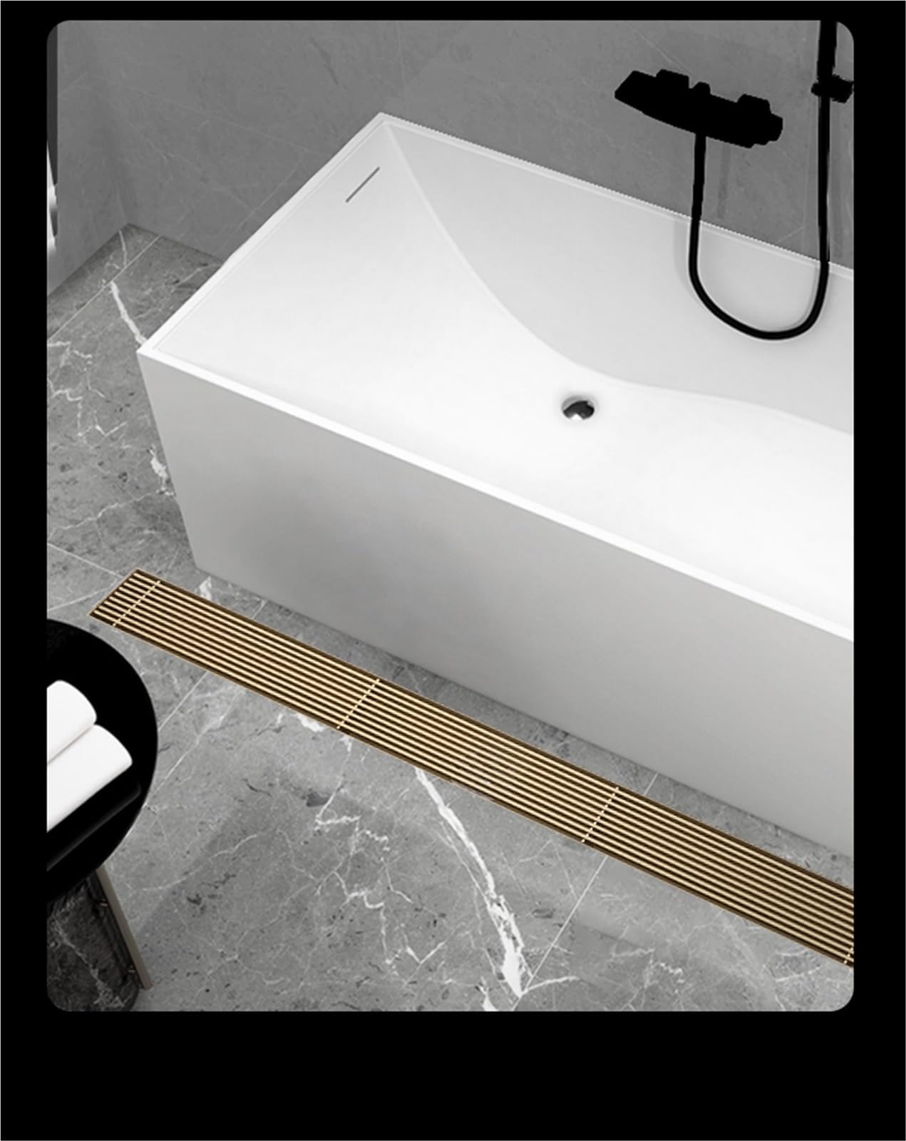 Desague Ducha Lineal Desagüe del Piso De La Ducha Baño Fila 20-60 Cm
