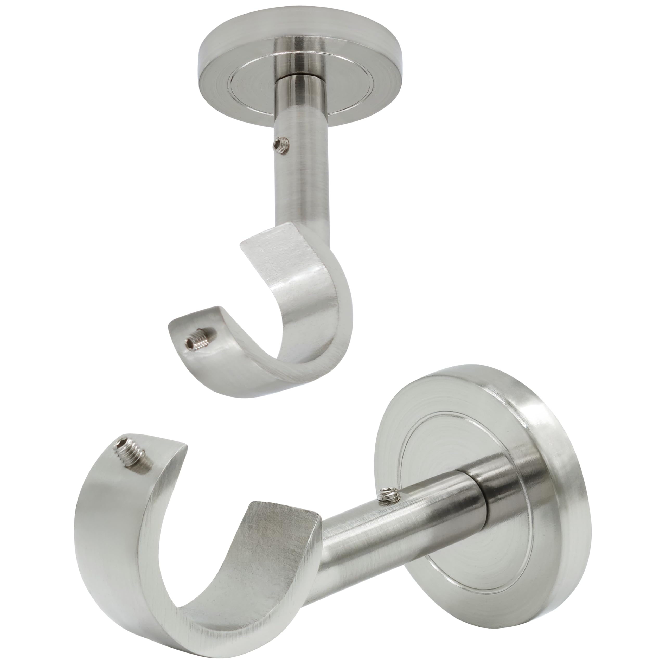 Ceiling Mount Curtain Rod Brackets - 2 Pack -9