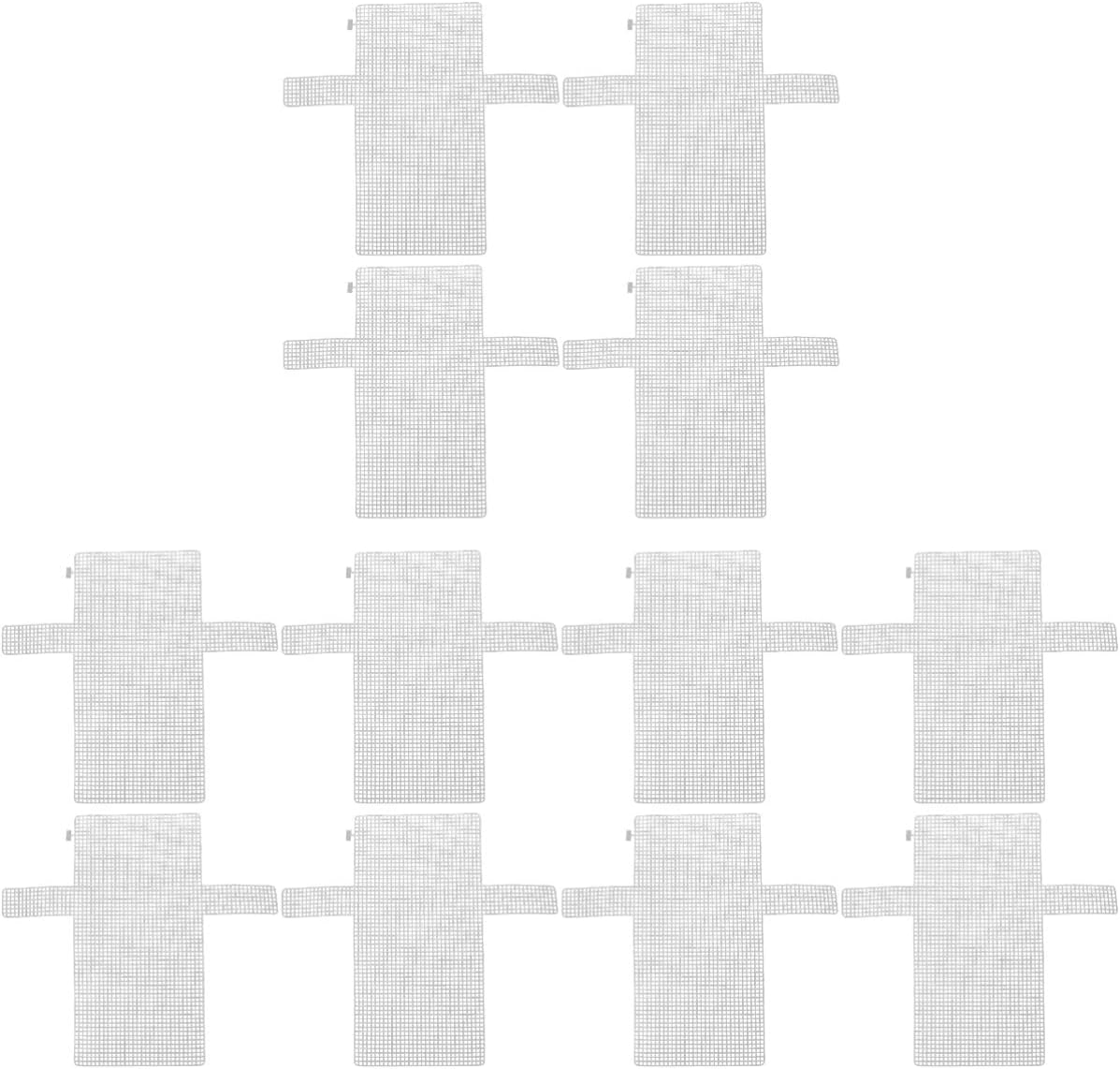 COHEALI Purse Making Supplies 12 Pcs Plastic Purse Making Supplies Woven mesh Sheets Needlepoint Canvas Mesh Canvas Sheets White 40X36.5CM
