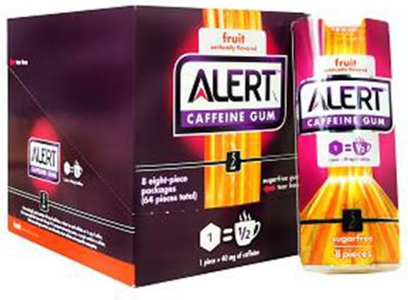 Product Of Alert , Alert Energy Caffeine Gum Fruit 8/8S , Count 8 - / Grab Varieties & Flavors