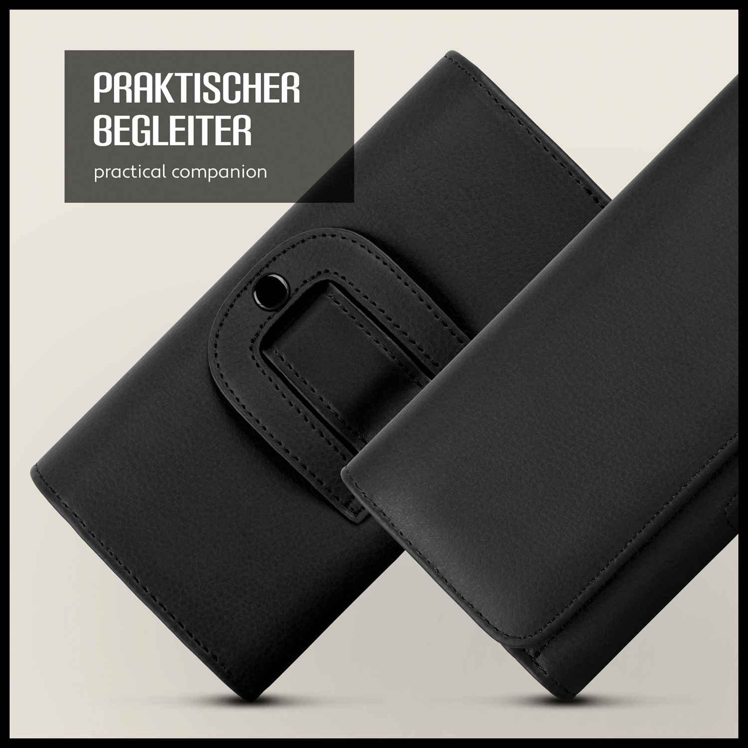 Moex Custodia Orizzontale Con Clip Per Doro 8080 – Pelle PU Con Feltro E Chiusura Magnetica – Universale Per Cintura
