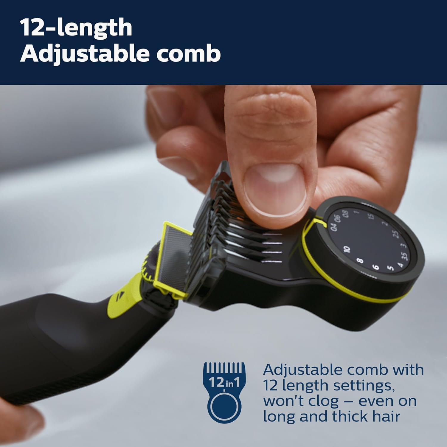 Philips Tondeuse électrique hybride OneBlade 360 Pro, noire, QP6531/15