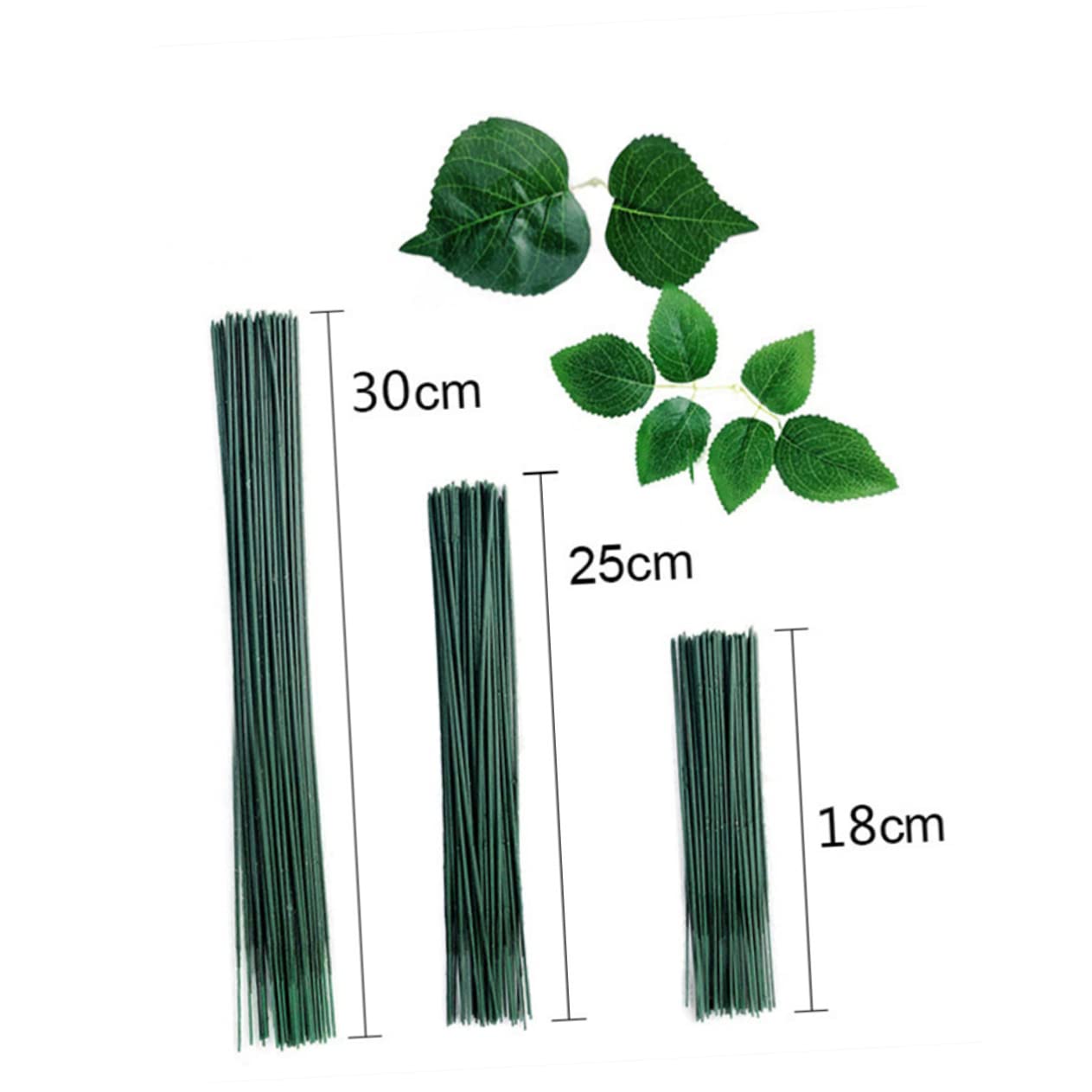 IWOWHERO DIY Flower Crafts Supplies 100pcs 25cm Floral Stems Wire for Artificial Flower Making