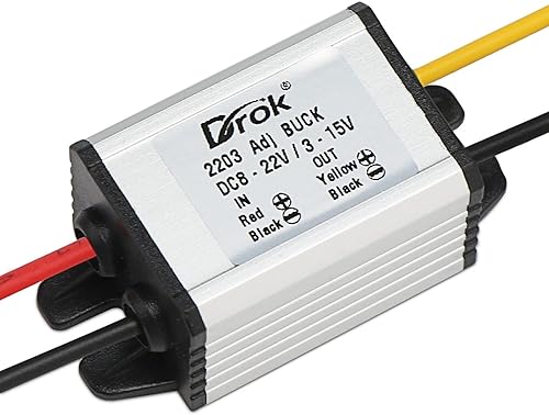 Miniatura 2 de DROK Convertidor de Buck de 12 V CC, 8-35 V a 3-27 V 5 A 135 W regulador de voltaje impermeable ajustable 3 V 5 V 9 V 12 V 24 V Fuente de