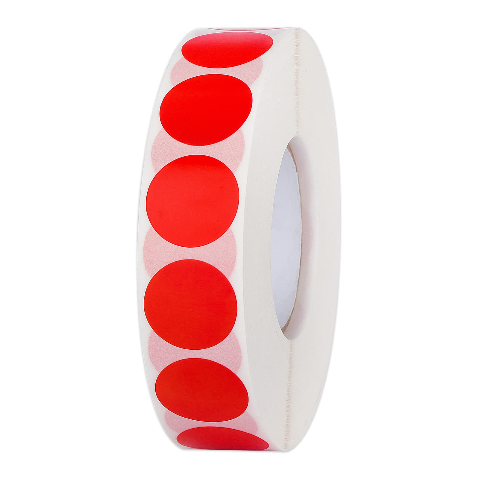 Pack of 2000 Round Color Coding Circle Dots Stickers Labels (3/4", Red)