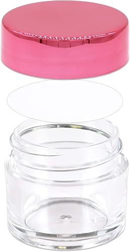 Miniatura 2 de Beauticom - Tarros redondos de plástico transparente de doble pared a prueba de fugas de 0.25 oz0.2 fl oz (0.23 fl oz) con tapas superiores planas