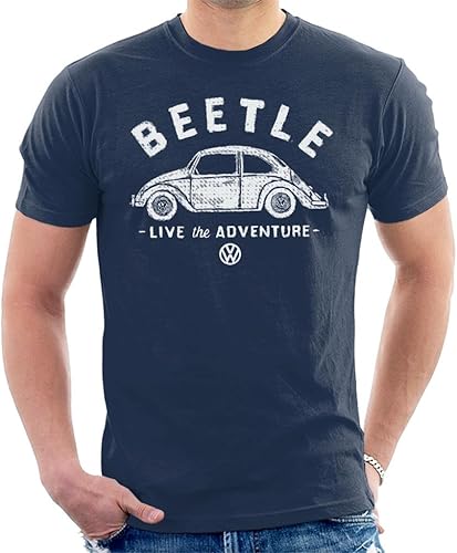 Miniatura 1 de Volkswagen Beetle Black Live The Adventure - Camiseta para hombre