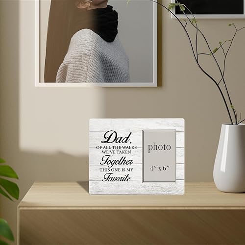 Miniatura 3 de Marco de fotos de madera para regalo del padre de la novia, para mesa o pared, regalo de la novia a papá (para fotos de 4 x 6 pulgadas)