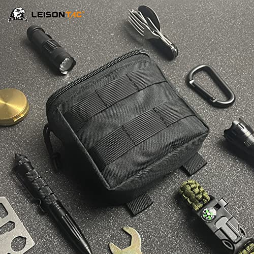 Leisontac Edc Tactical Pouch With Molle Utility, Waterproof Tool Belt Bag, Outdoor Sports Portable Storage Bag (Black) #TOP5