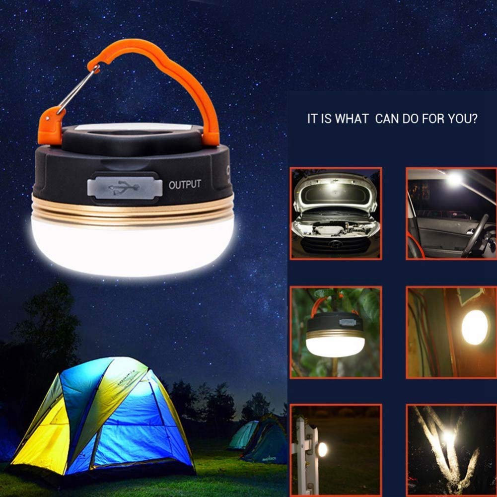 3 Mode LED Ultra Bright Camping Light USB Rechargeable Lantern Night Light Portable Tent Lamp