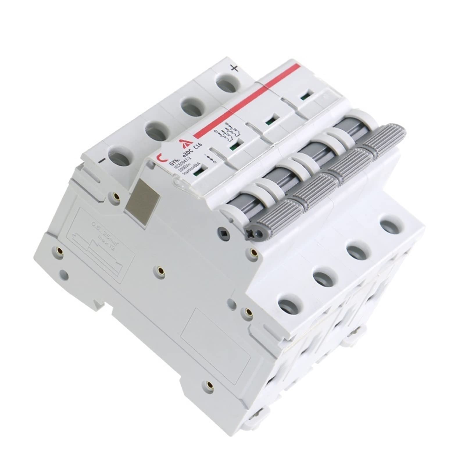 Disyuntor DC 1000V MCB con aislamiento de 4 polos para cortar sobrecargas en redes solares