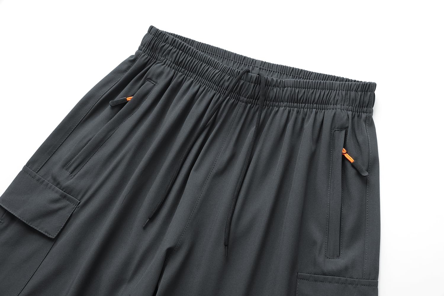 Boys Athletic Shorts, Youth Quick Dry Hiking Cargo Shorts, Running Short with Zipper Pockets - Image 4