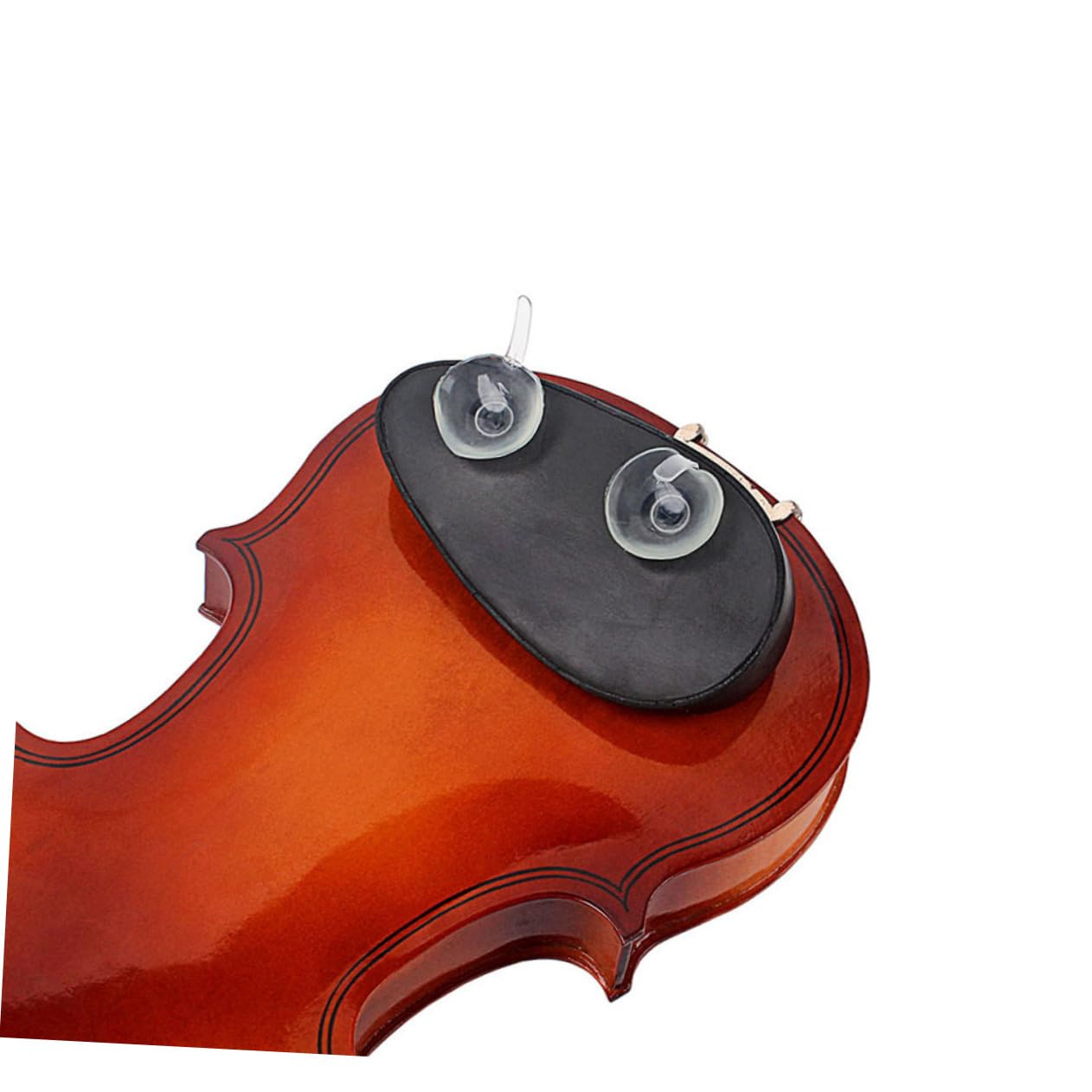 SUPVOX 3piezas Soporte Para Violín Absorbente De Sudor Con Ventosas Fijas Cojín De Tpu Negro Ligero y Duradero Diseño Ergonómico Para Comodidad Tocar Protege La Superficie Del
