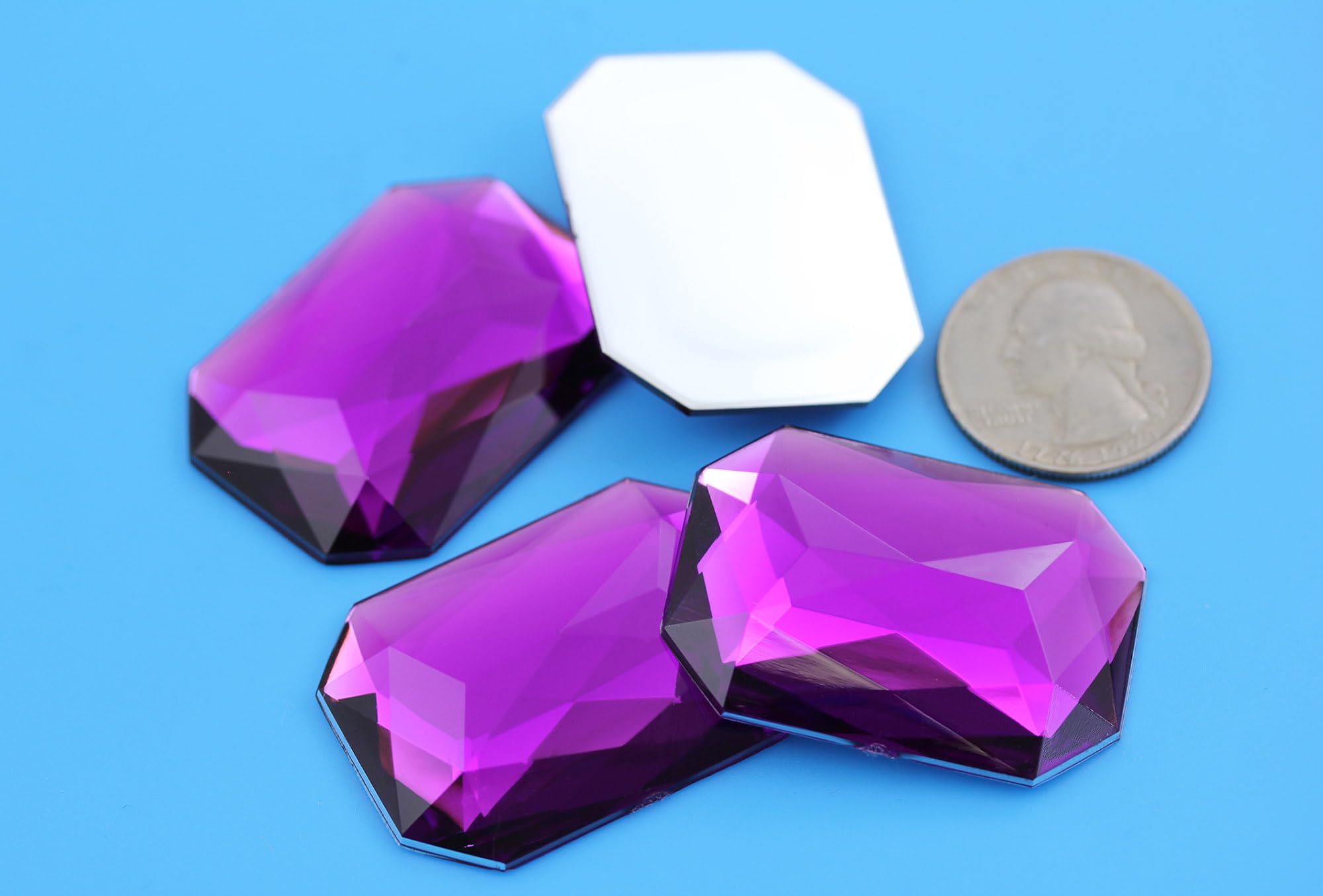 Amazon.com: Allstarco 40x30mm Purple Amethyst A06 Large Flat Back 