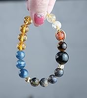 Vista 168 de Precious Gemstone Natural Crystal Healing Bracelet, Rutilated Quartz, Moonstone, Quartz Handmade Original Design Bracelet