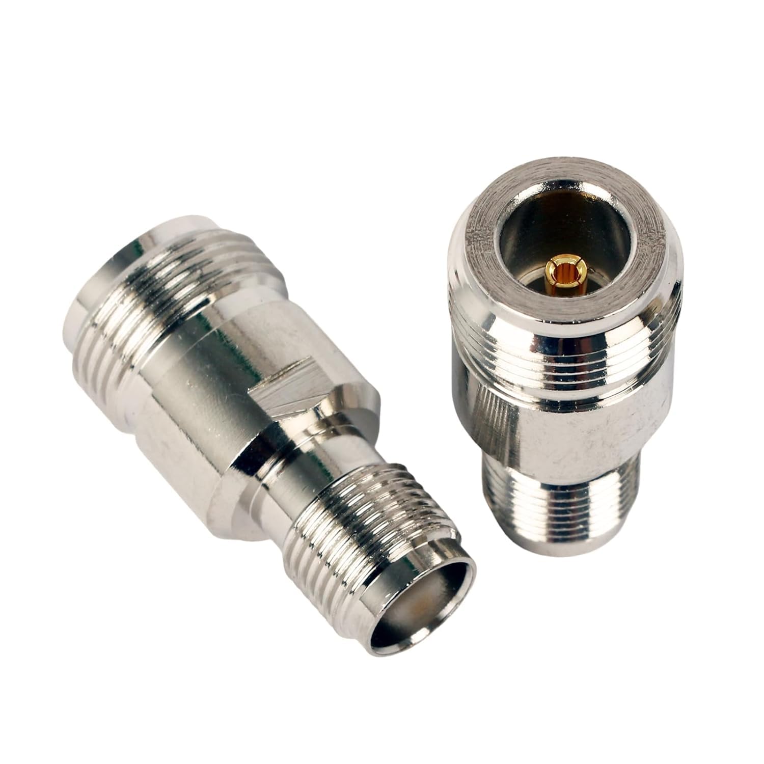 ABONIX TNC Female to N Female Adapter (2-Pack) - Coaxial RF Connector for WiFi, Radio, Antenna & Telecom Devices