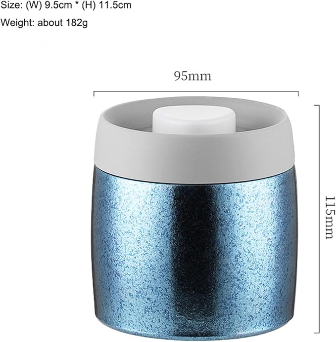 Envase Hermético al Vacío de Titanio 680ml RUNGEASINI para Café y Té, Azul miniatura 3