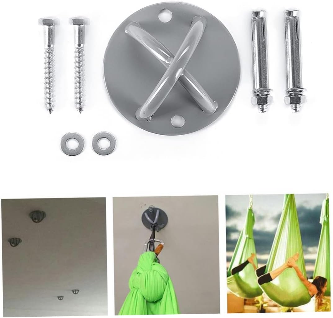 Hammock Stretch Aerial Hammock Sturdy Steel Plate Indoor/Outdoor Workout Wall Anchor for Resistance Bands Rings Battle Ropes