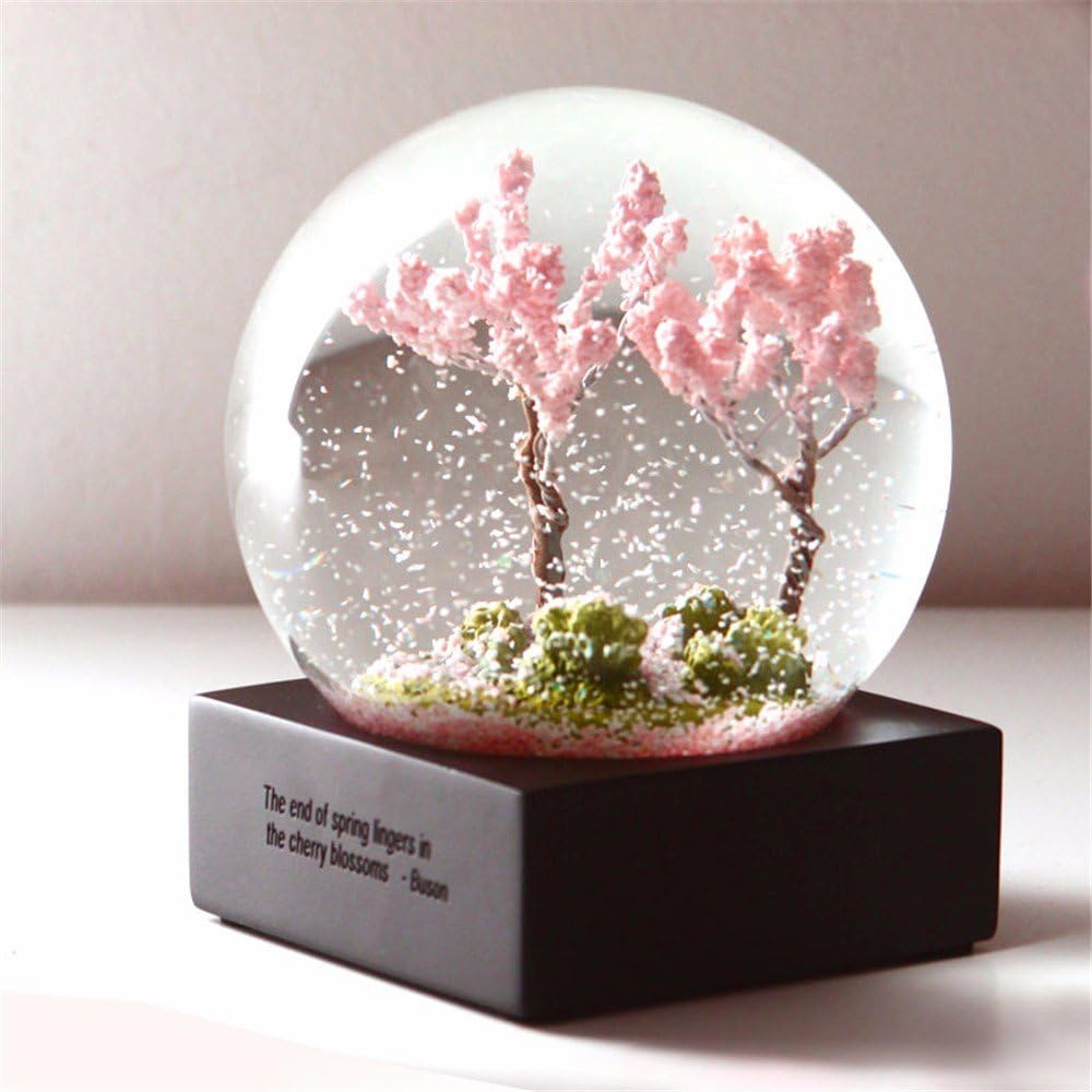 Four Seasons Snow Crystal Ball Decoration Creative Romantic Confession On Mother'S Day Mother Birthday Gift,Spring,11.5 * 10Cm,
