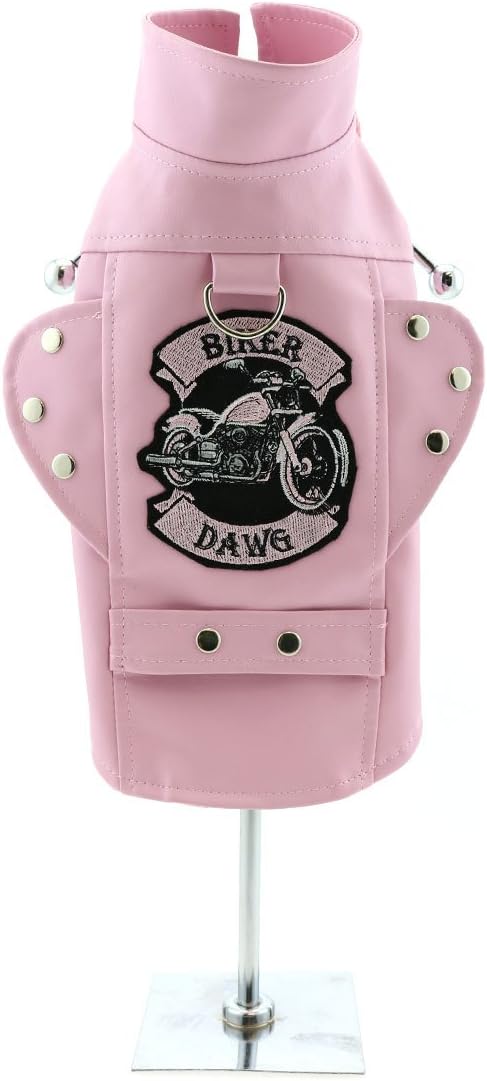 Doggie Design Born To Ride Motorcycle Harness Jacket - Pink