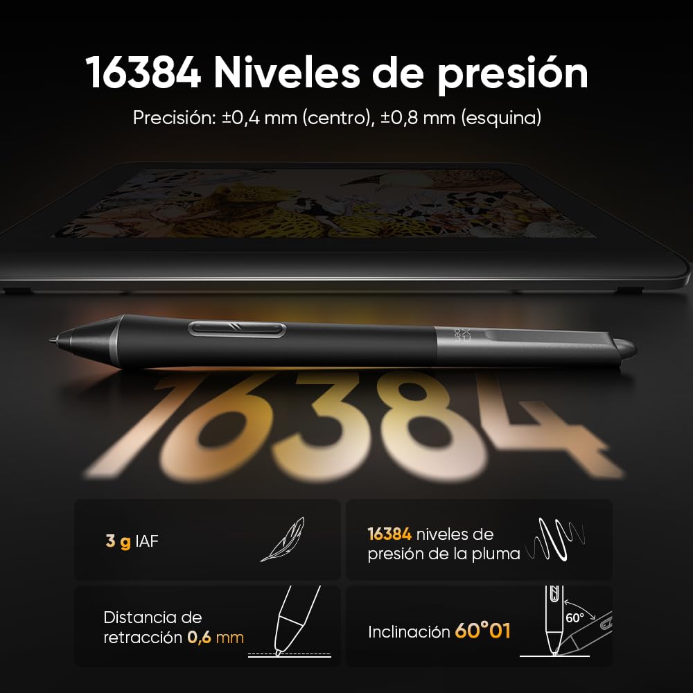 XPPEN Artist Pro 16 Gen2 Tableta Gráfica con Pantalla con Lápiz 16K Niveles de Presión, Tableta Dibujo Digital Completamente Laminada 16 Pulgadas con Teclado Numérico Inalámbrico