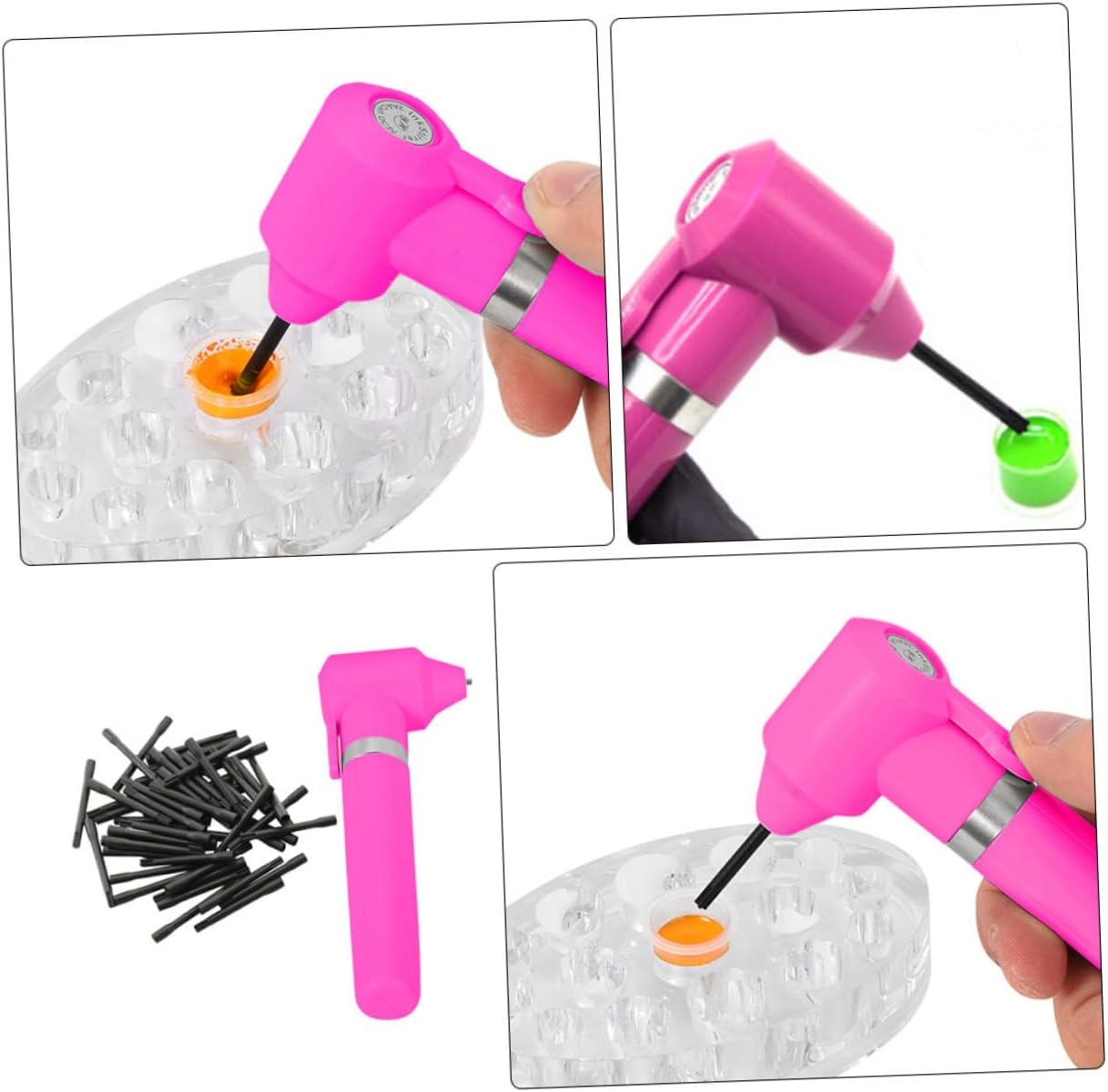 NUOBESTY 4sets Electric Pigment Mixer Stirrer Color Mixing Tool for Artists Design for Consistent Paint Blending and Creative Projects
