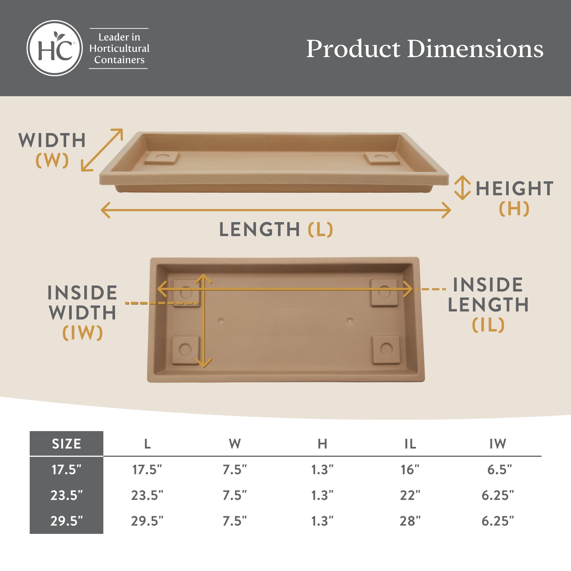 The HC Companies Akro-Mils SVN30000E21 Tray for Venetian Flower Box Chocolate, 30-Inch, Brown, 29.5" - Image 4