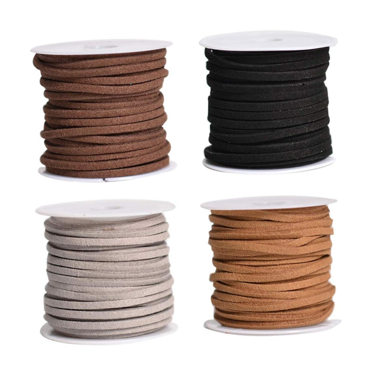 SHINEOFI 12piezas Cuerda De Suede Artificial De Metros Para Manualidades De Aleatorios Para Joyas y Decoraciones