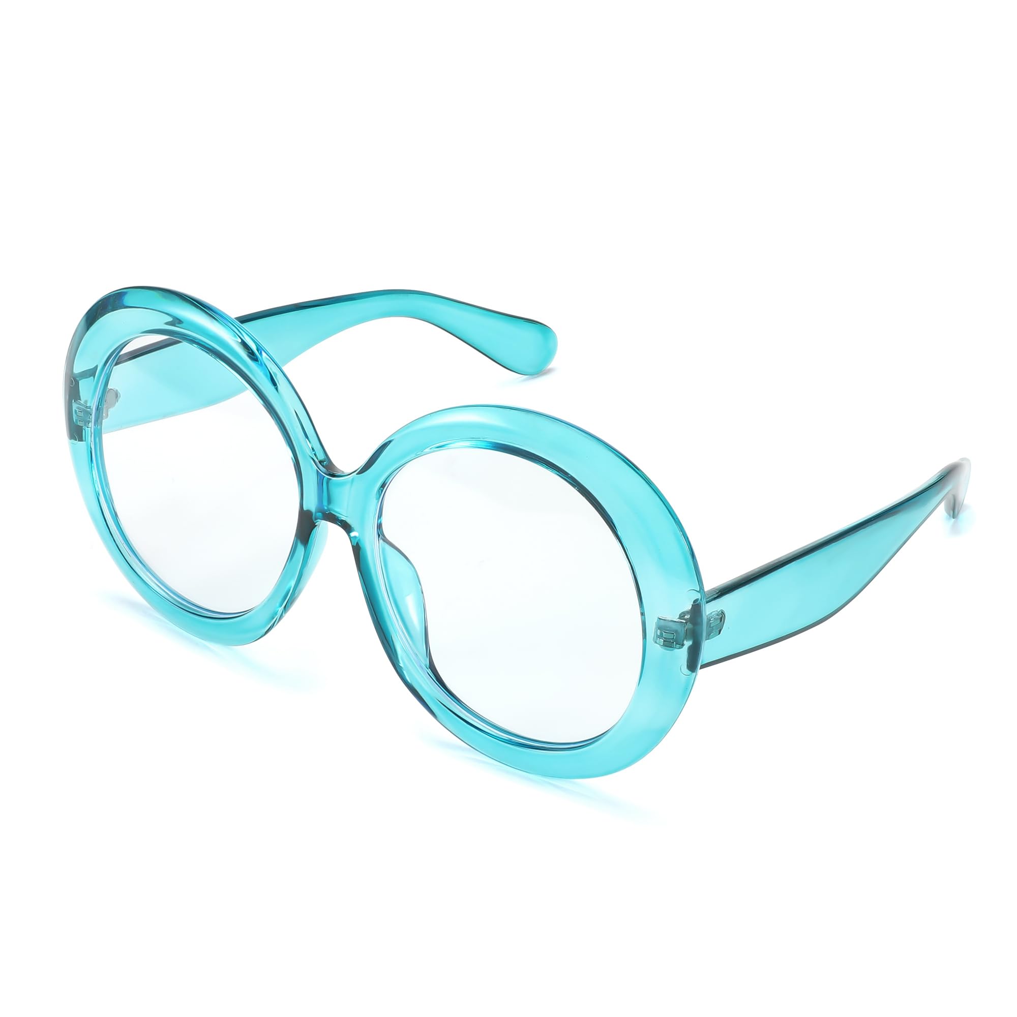 FEISEDY Oversized Blue Light Blocking Glasses Women Men Retro Big Round Frame Eyewear Clear Lens Computer Glasses B2997