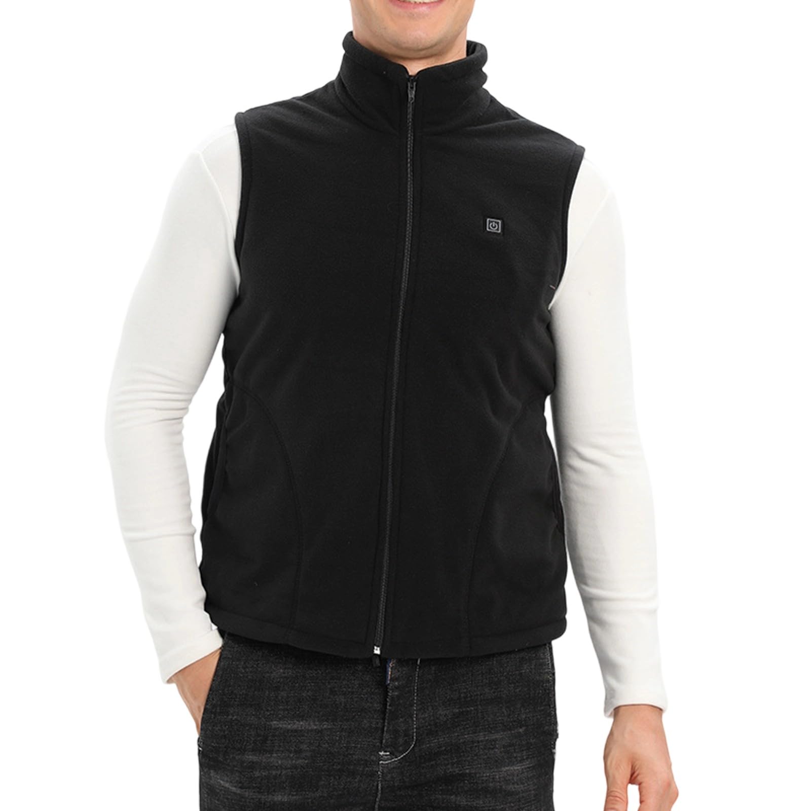 Gilet riscaldato USB con tasche per uomo donna 5 zone di riscaldamento riscaldamento rapido traspirante all'aperto sport invernali abbigliamento famiglia anziani