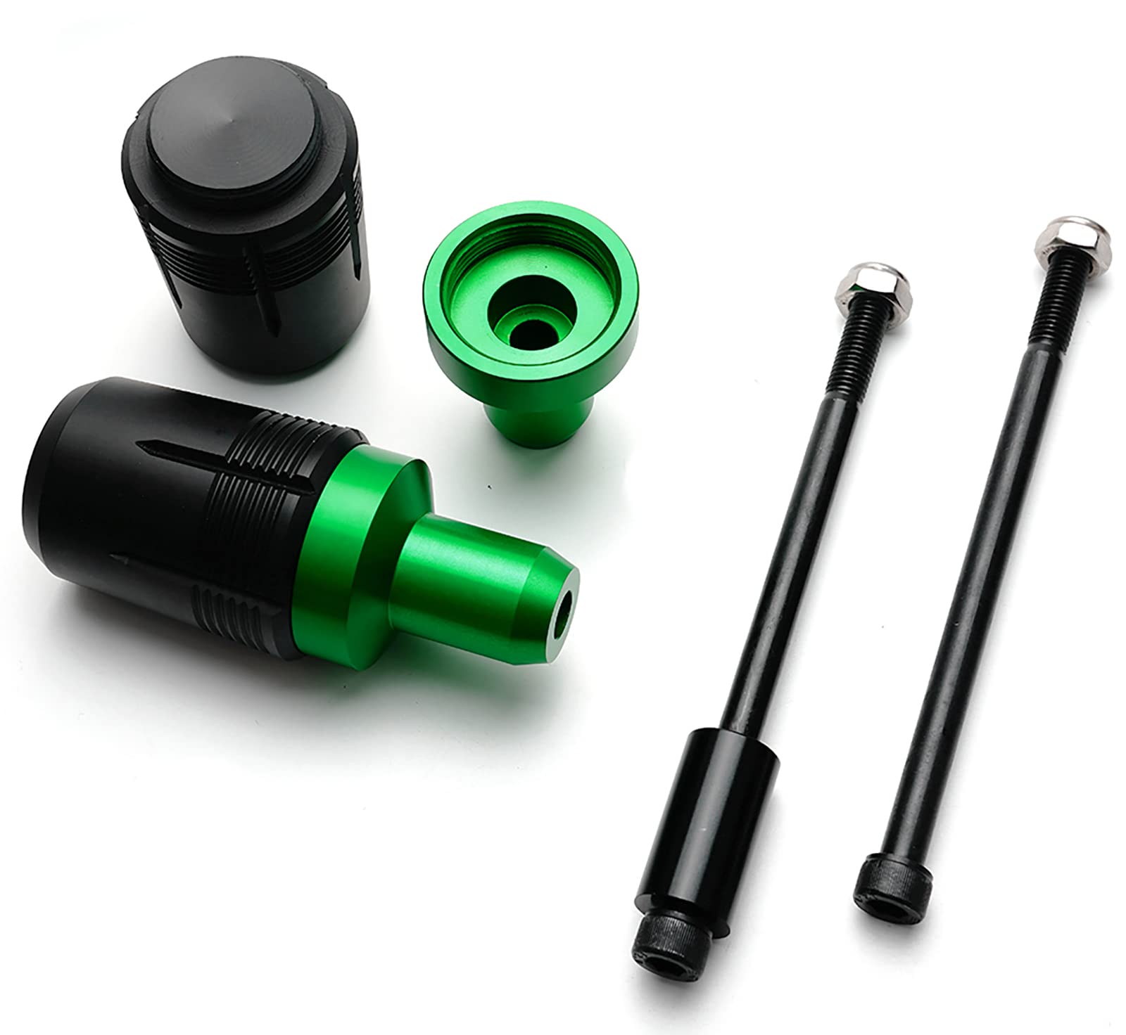 Motorrad Sturzschutz Sturzpads für Kawasaki NINJA 650 NINJA650 Z650 2017-2023 2024 Zubehör Rahmen Schieber Crashpads Protektoren (grün)
