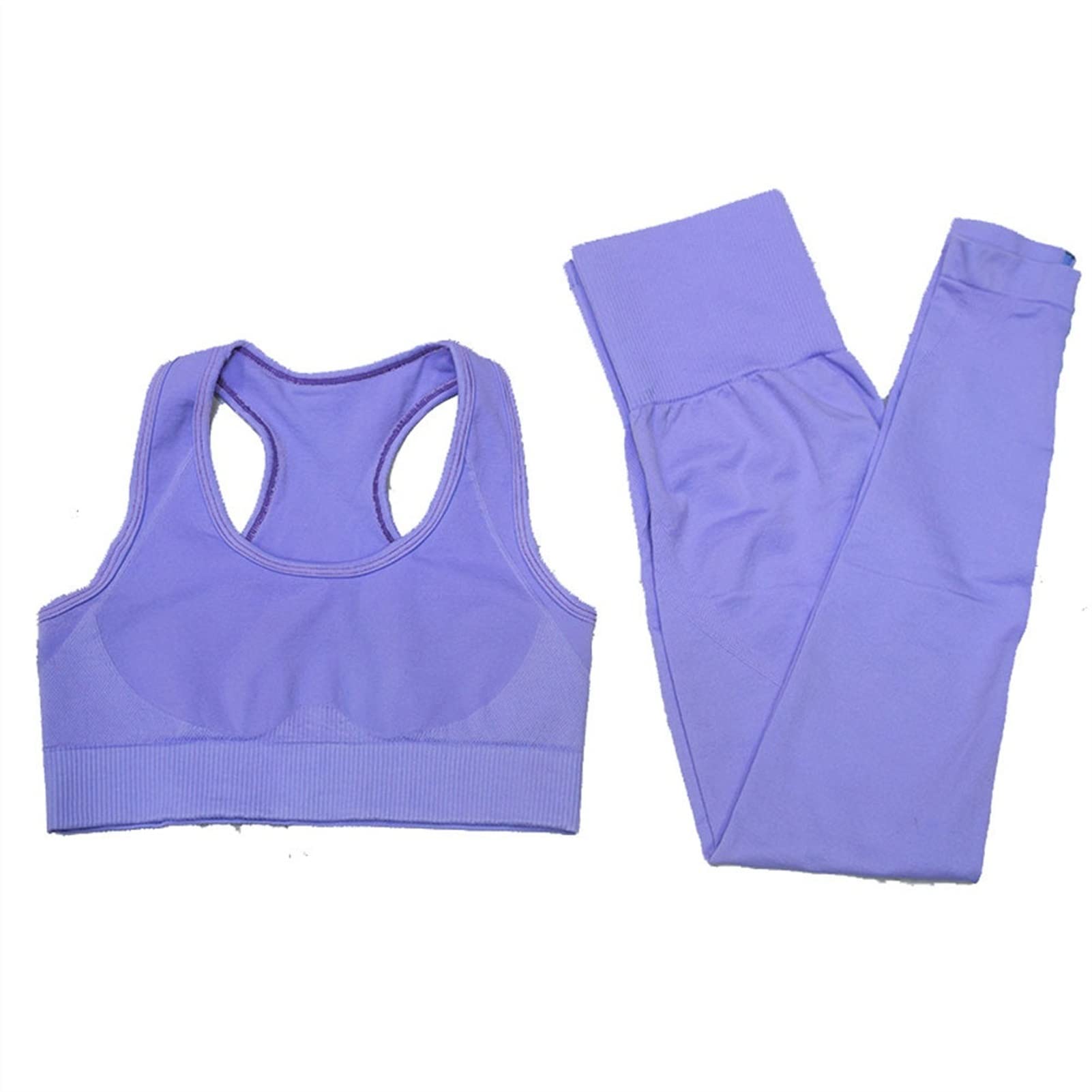 Damski strój sportowy do jogi, dres treningowy, zestaw do treningu dla kobiet, 2 sztuki, wysoki stan, legginsy do jogi, zestaw sportowy biustonosz bez ramion, Crop Top Gym odzież bezszwowa do fitnessu, dres do joggingu