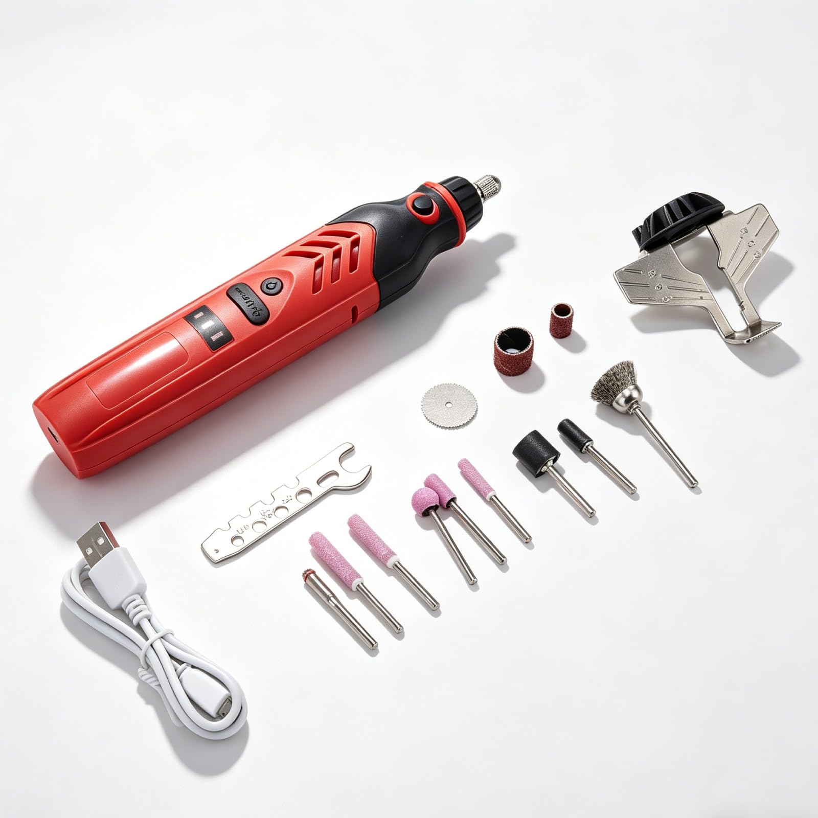 Affuteur Chaine Tronçonneuse électrique, Portable Affuteuse De Chaine Tronconneuse électrique Sans Fil Rechargeable,Kit Aiguiseur Affûtage Chaînes Tronçonneuses à Main Pour Affûtage précis des chaînes