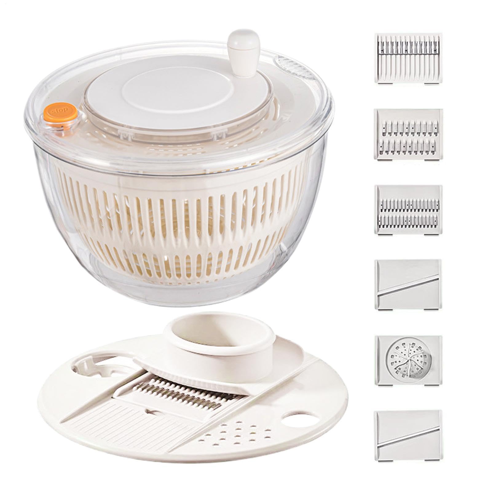 Generisch Centrifugadora de ensalada | Cuenco apto para lavavajillas | Cuenco para lavar ensalada | Para preparar comida en casa Viaje Camping Fiesta Comida saludable Reunión Adultos Padres ocupados