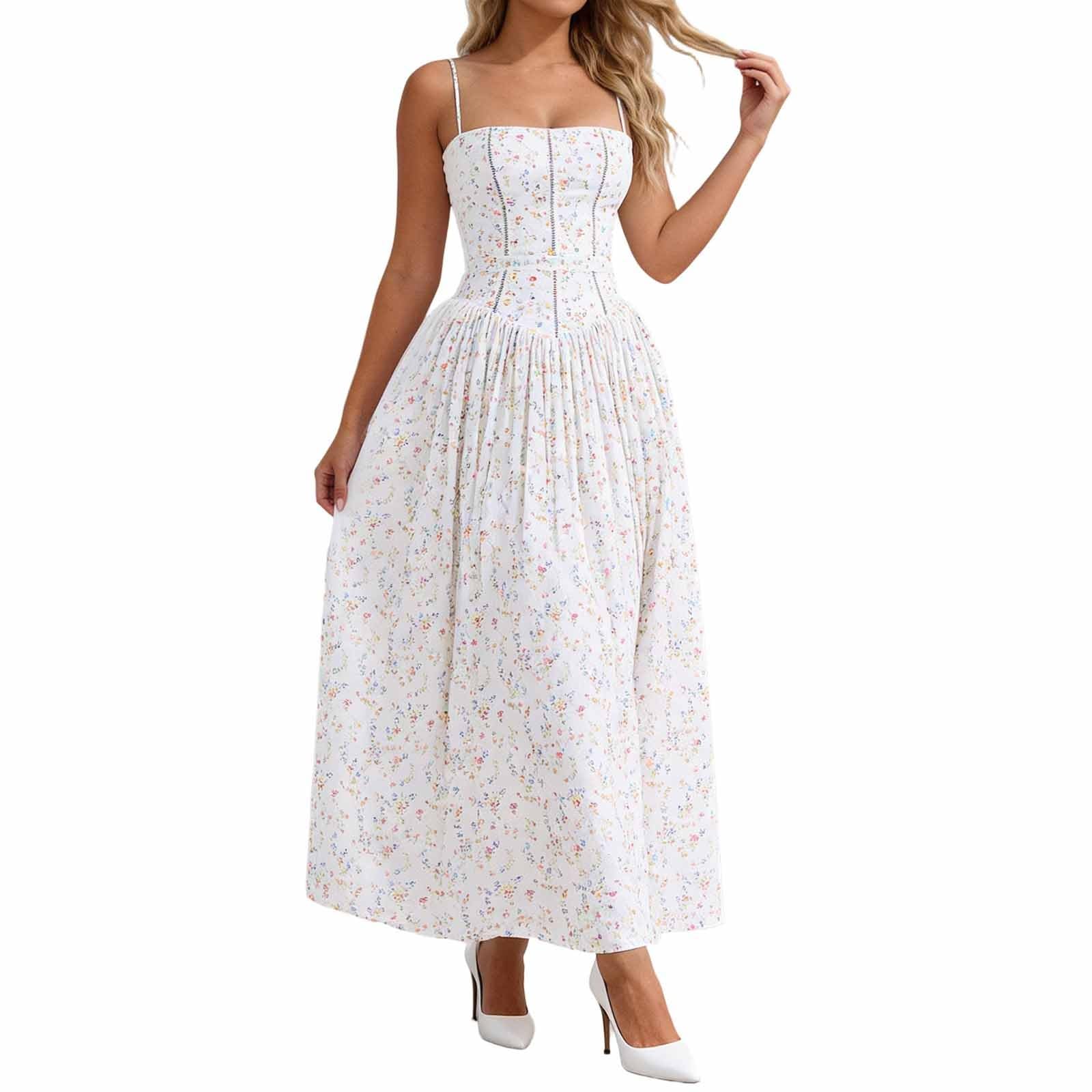 Robe d'été sans manches fleurie pour vacances au soleil