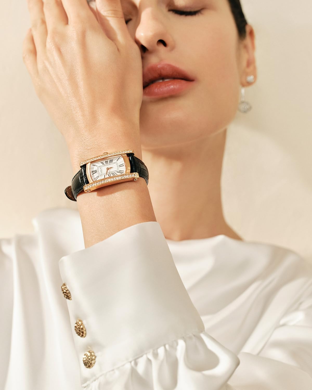 SAGA Classic Square Women's Dress Watch, with Danube Crystals, Japanese Quartz Movement, 30M Waterproof - Image 5