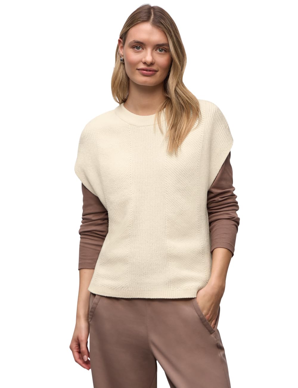 Street One Damen Ärmelloser Chenille Pullover