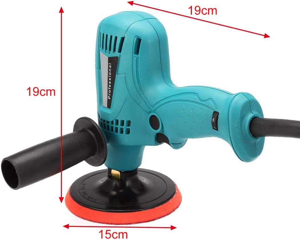 6 Speed 600W 220V Car Buffer Polisher Waxer Electric Polishing Buffing Waxer Sander Boat With Sponge Leaning Polishing Tool