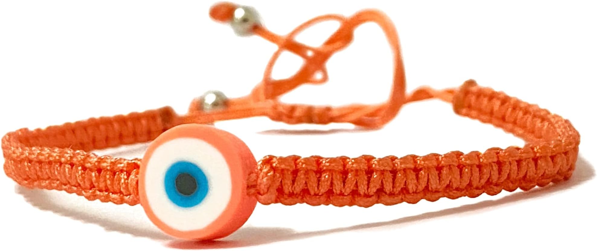 GenericLESKA Handmade Evil Eye Adjustable Braided String Macramé Bracelet Multi Colors Chic Boho Style Protection from Negative Energy for Women Girls