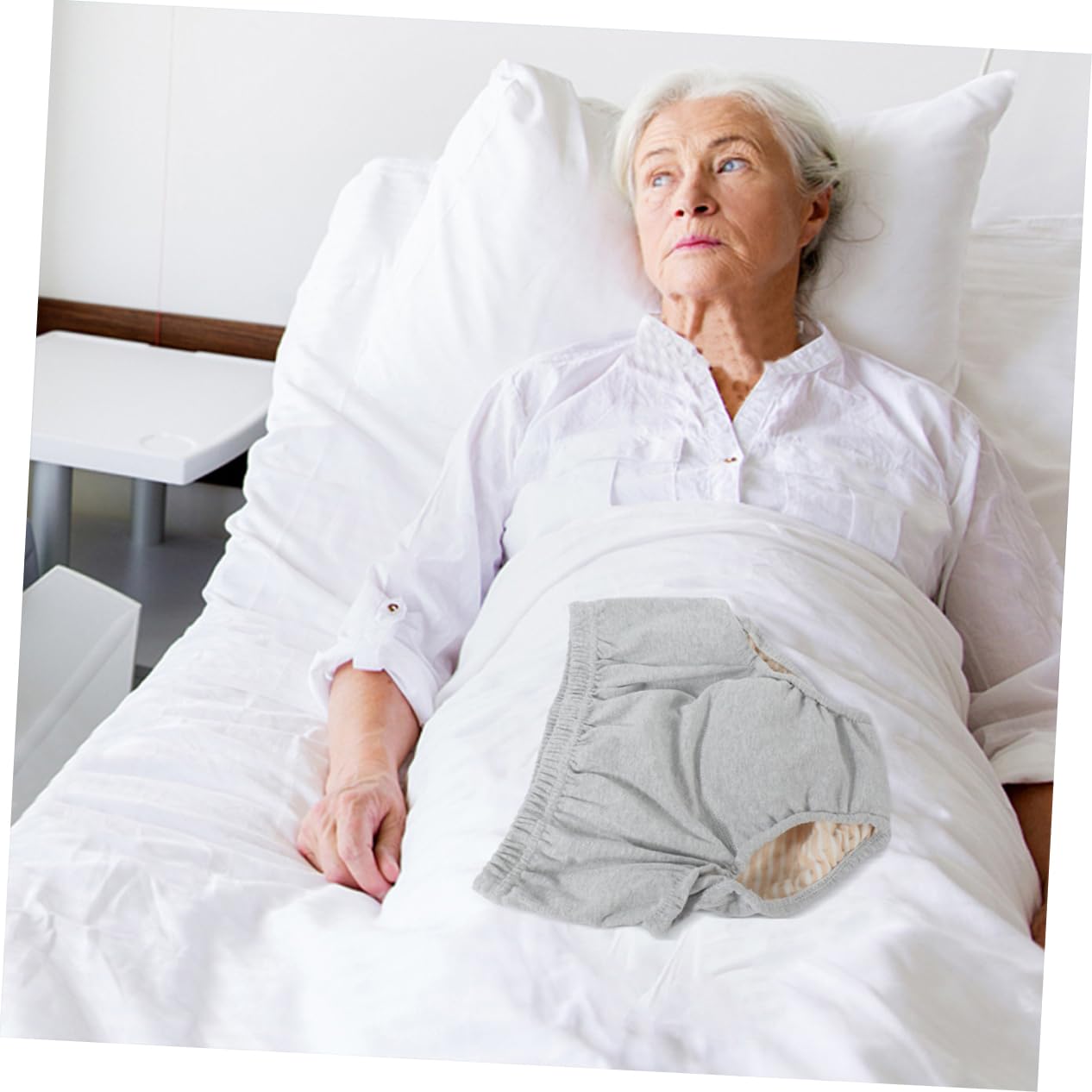 VALICLUD 2pcs Culottes Incontinence Adulte Homme en Coton Réutilisables et Respirantes Protection Anti-fuites pour Personnes Âgées Poids 55-65kg