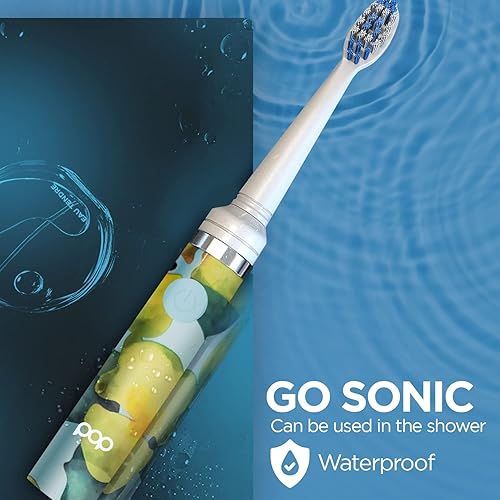 Miniatura 5 de Cepillo de dientes eléctrico Pop Sonic (acuarela azul) - Cepillos de dientes de viaje con batería AAA  Cepillos de dientes eléctricos para niños con