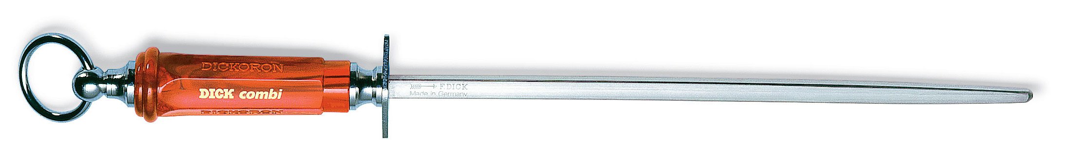 F Dick 7598230 Dickoron Combi Sharpening Steel 12"L sapphire/polished cut square