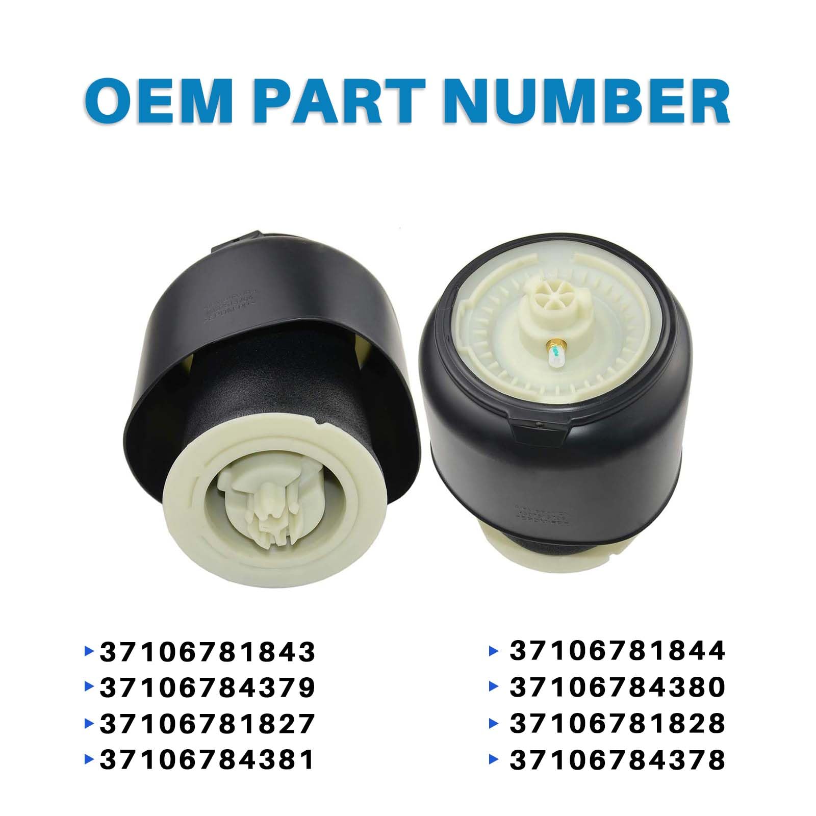 Luftfeder Paar Hinten Links Rechts Kompatibel mit 5er F10 F07 F11 2010-2015 Ersatz 37106781827 37106781828