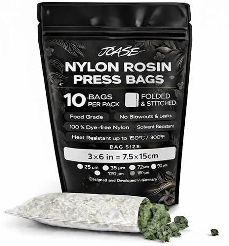 Rosin Bags 7,5x15cm Nylon Presstasche – Gefaltet & Genäht – Mesh Filter Beutel für Rosin Press & Öl Extraktion – Hitzebeständig bis 150°C – 10er Set (15)