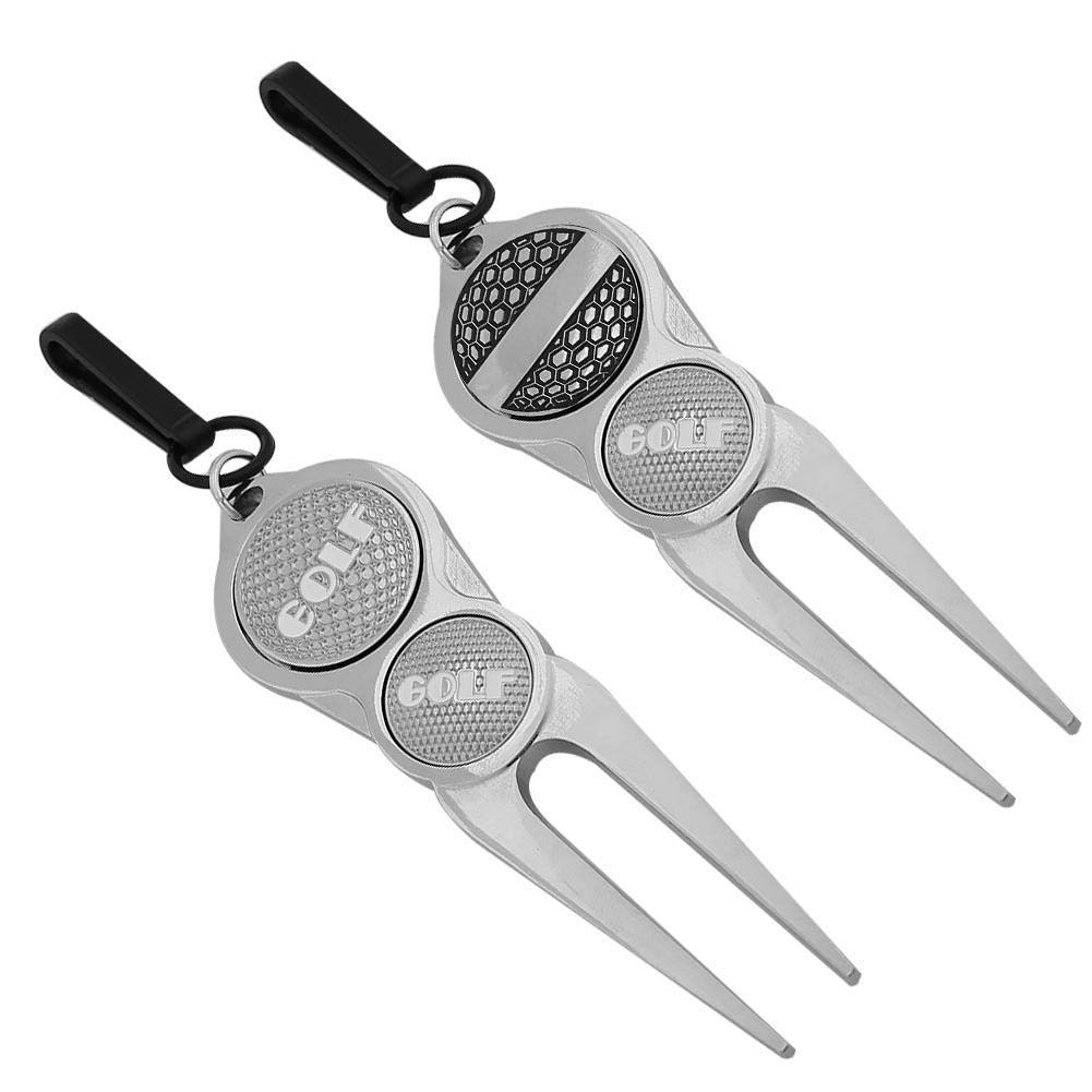 Golf Divot Tool Green Repair Marcador Magnético Pitchfork
