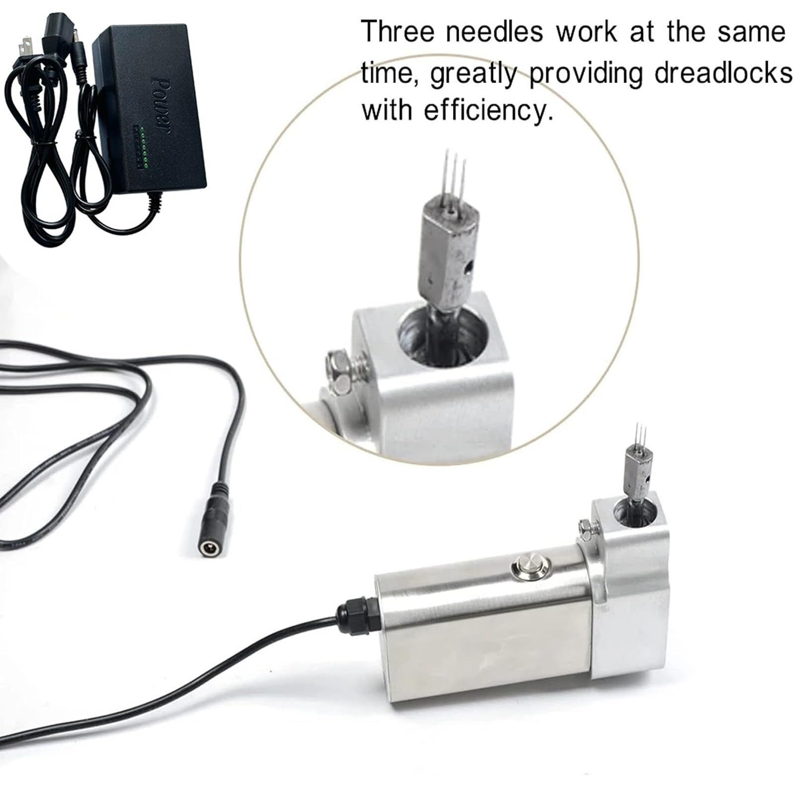 Máquina Eléctrica para Hacer Trenzas De Mano, Trenzadora De Ganchillo De 6-16 Mm con 20 Ganchos De Ganchillo Automáticos, Mini Trenzas Instantáneas para Hacer Trenzas De Bricolaje,14MM