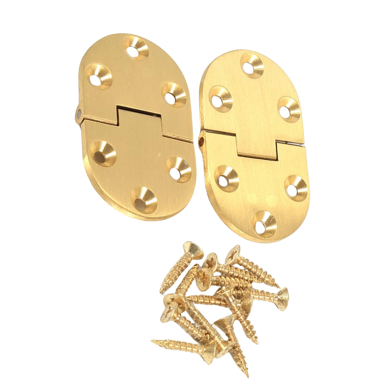 2pcs Sturdy Brass Butlers Tray Hinges Round Styles Includes Screws Portable Accessory for Craft Projects Supplies Brass Hinges