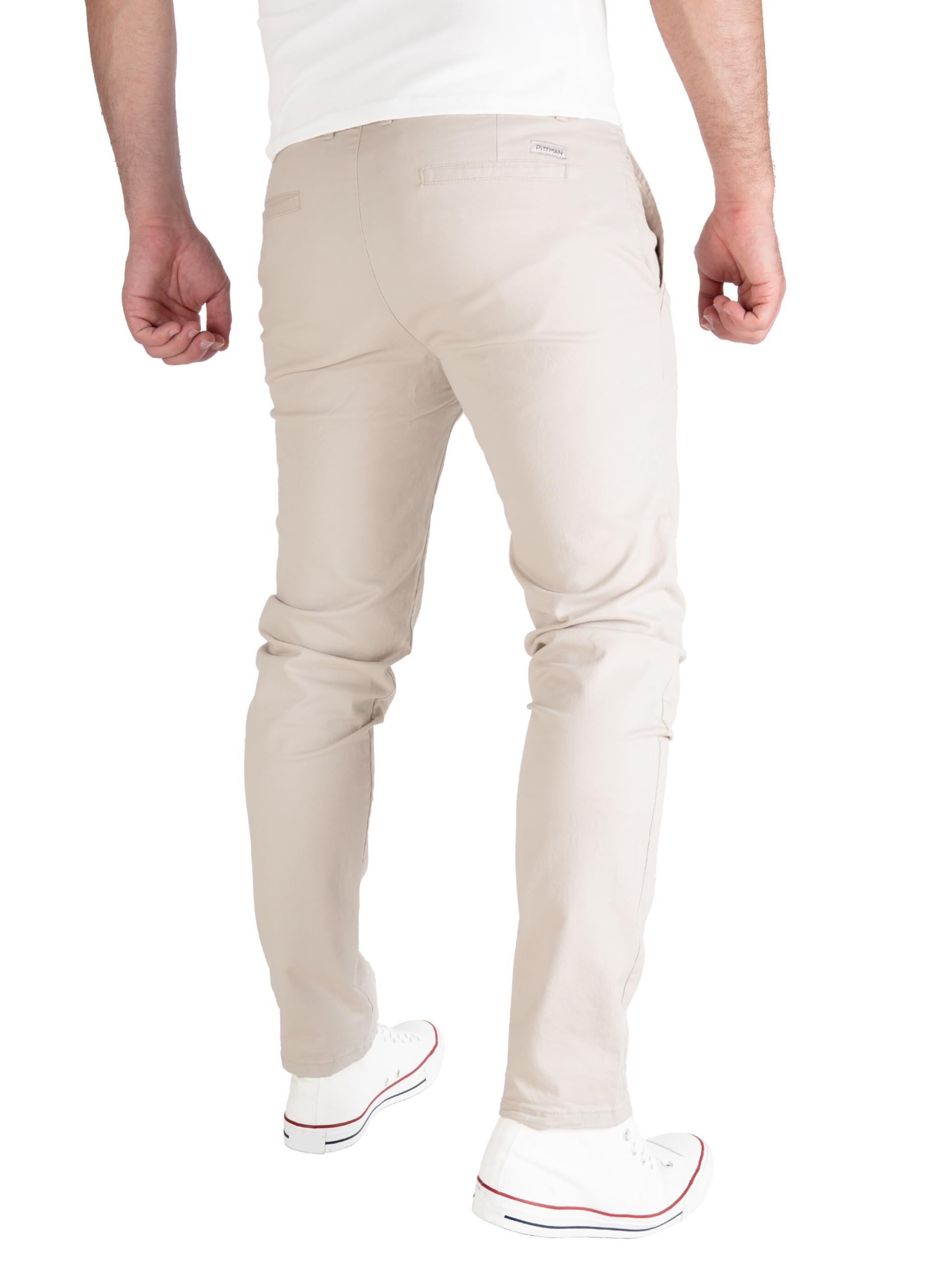 PITTMAN Herren Chino Hose Derrick - Slim Fit Chinohose