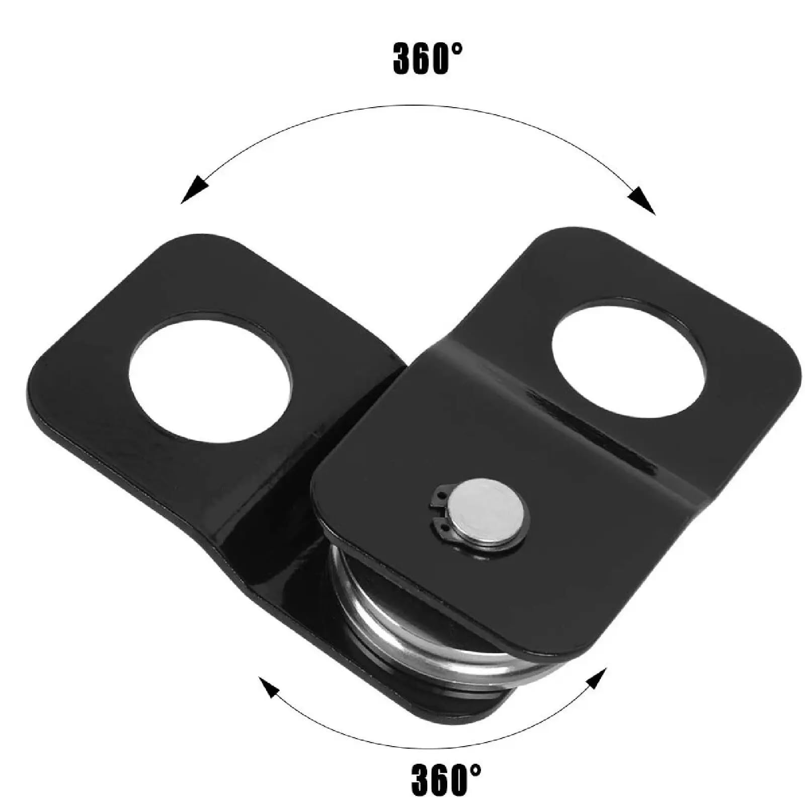 Seilwinde, robuster Schnappblock, Offroad-Recovery Seilzugsystem, 4 x 4, schwarz, Doppelrolle, Leistung für gewerbliche, industrielle und private Nutzung (8 Tonnen)